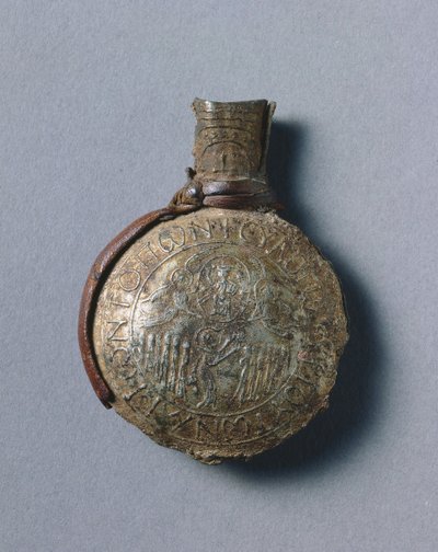 Pilgrims Ampulla med scener av korsfästelsen av Byzantine School