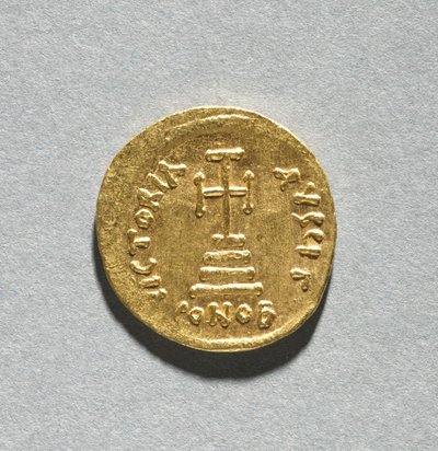 Solidus med Heraclius och hans Son Heraclius Constantine av Byzantine School