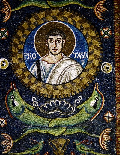 St. Protasio (mosaik) av Byzantine School