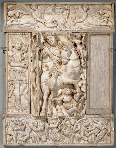 Kejsaren Triumphant, känd som Barberini-elfenbenet, 500-550 e.Kr. av Byzantine School