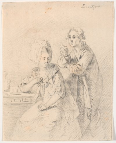 Utkast till porträtt av kollegiets ställföreträdare Frederik Carl Trant (1738-98) och hustru Cornelia, född Schumacher av C.A. Lorentzen