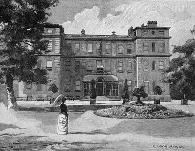 Marlborough House, från trädgården, 1863 av C.A. Wilkinson