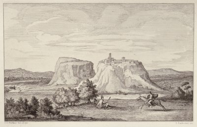 Imaginary View of Early Rome, graverad av B. Barloccini, 1849 av C.C Perkins