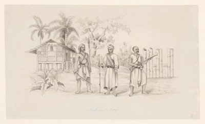 Atkinesiska trupper (titel på objekt) av C.D. Wulf (attributed to)