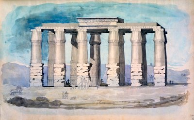 Forntida egyptiskt tempel, Egypten, 1800-talet av CH Smith