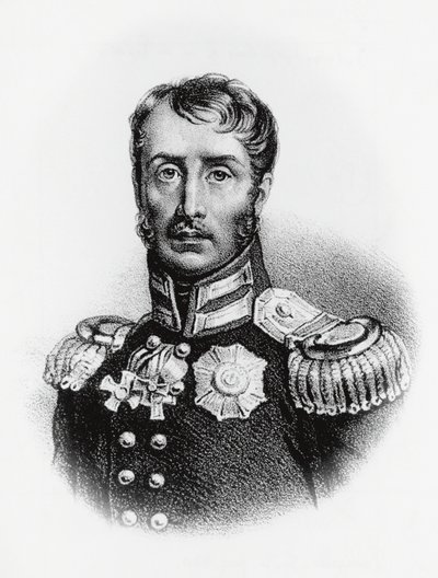 Porträtt av Fredrik Vilhelm III (1770-1840), kung av Preussen från 1797, gravyr av J.B. and Brown J. Rowbotham