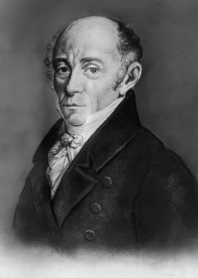 Porträtt av Muzio Clementi (1752-1832), italiensk kompositör och pianist, gravyr av J.B. and Brown J. Rowbotham
