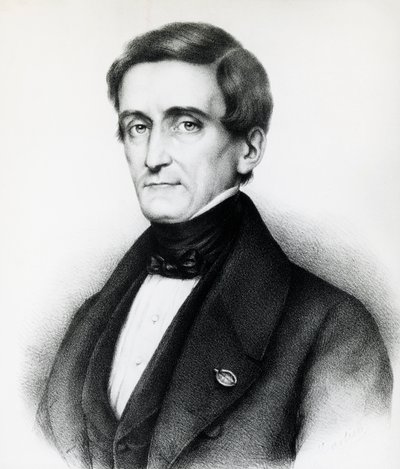 Porträtt av Pellegrino Rossi (1787-1848), italiensk jurist, litografi av J.B. and Brown J. Rowbotham