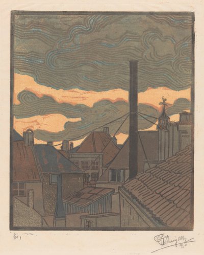 Tak och skorstenar i Middelburg av C.H. d