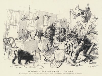 An Episod in an Adirondack Hotel Dining Room (litho) av C.J. Taylor