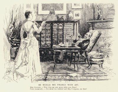 Han skulle blanda ekonomi med konst (litho) av C.J. Taylor