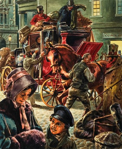 En hästdragen postbuss av C.L. Doughty