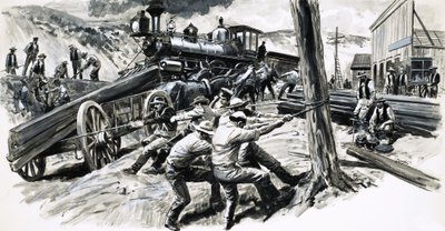 En järnväg som drogs genom delstaten Washington 1873 av C.L. Doughty