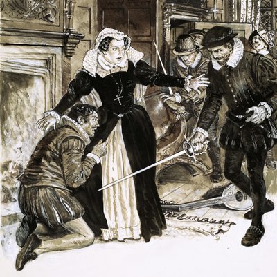 David Riccio, drottning Marys favorit, knivhöggs 56 gånger av Lord Darnley av C.L. Doughty