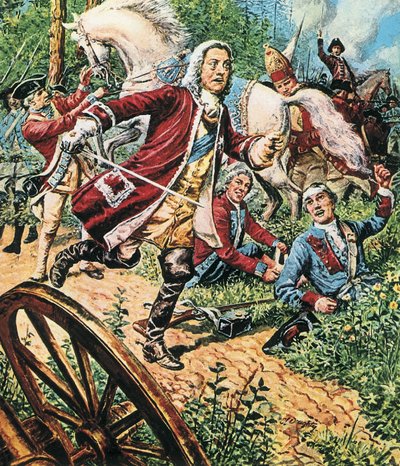 George II vid slaget vid Dettingen av C.L. Doughty