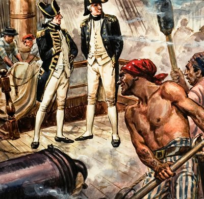 Nelson vid slaget vid Trafalgar av C.L. Doughty