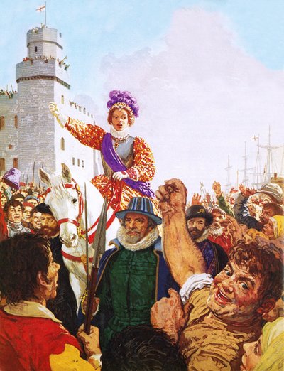 Drottning Elizabeth I håller sitt Armada-tal av C.L. Doughty