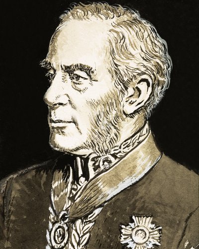 Sir Richard Mayne, illustration från "De stora detektiverna av C.L. Doughty