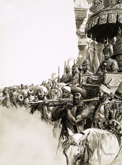 Suleiman den Magnifike fick ett entusiastiskt välkomnande av folket i Konstantinopel av C.L. Doughty