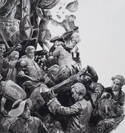 The Hoax på New Theatre, Haymarket (gouache på papper) av C.L. Doughty