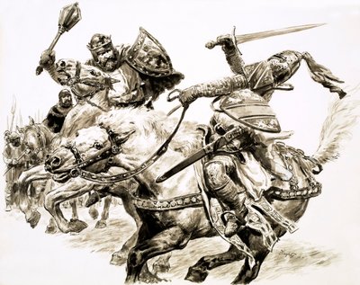 The King Without a Kingdom, Robert the Bruce (gouache på papper) av C.L. Doughty
