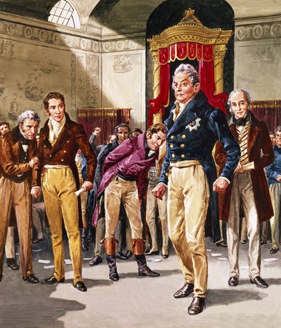 William IV (1765-1837) Reformatorernas triumf (gouache på papper) av C.L. Doughty