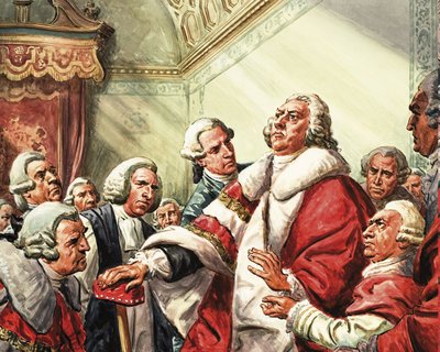 William Pitt håller sitt sista tal i parlamentet 1778 av C.L. Doughty
