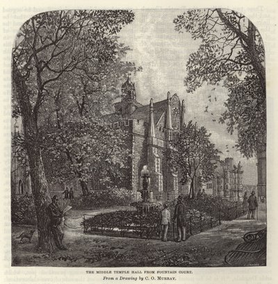 Middle Temple Hall från Fountain Court av C.O. Murray
