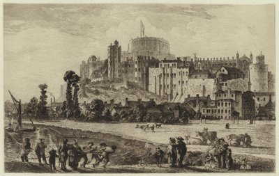Windsor Castle på 1700-talet (gravyr) av C.O. Murray