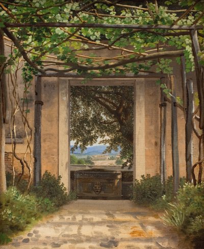 En pergola, Italien av Christoffer Wilhelm Eckersberg