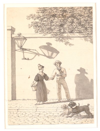 En sjöman tar avsked av sin flicka av Christoffer Wilhelm Eckersberg