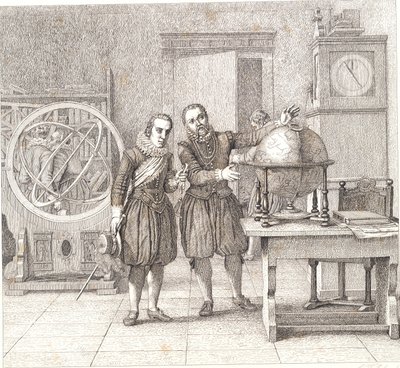 Christian IV besöker Tycho Brahe på Uranienborg av Christoffer Wilhelm Eckersberg