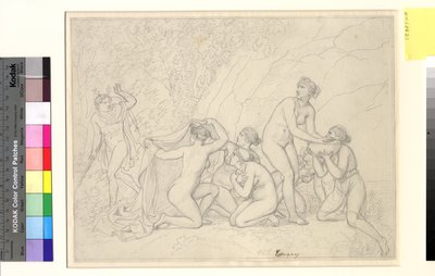 Diana och Actaeon. av Christoffer Wilhelm Eckersberg