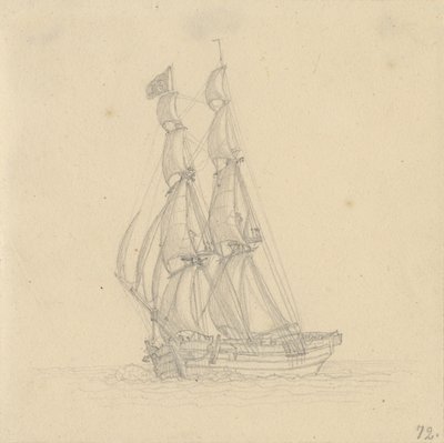 En brigg av Christoffer Wilhelm Eckersberg