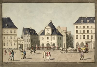 Kongens Nytorv med huvudvakten av Christoffer Wilhelm Eckersberg