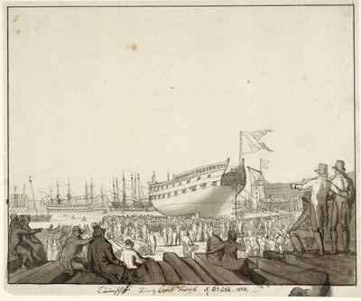 Linjefartyget Prins Christian Frederik går på grund av Christoffer Wilhelm Eckersberg