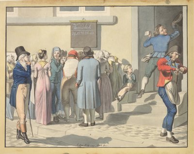Utanför Lotteriverket av Christoffer Wilhelm Eckersberg