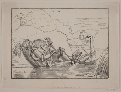 Parti från Kullen, sett från sjön utanför Mølle Leje. av Christoffer Wilhelm Eckersberg
