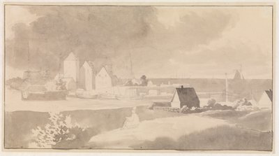 Prospekt av Korsør av Christoffer Wilhelm Eckersberg