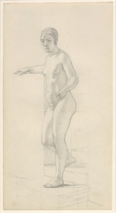 Stående kvinnlig modell av Christoffer Wilhelm Eckersberg