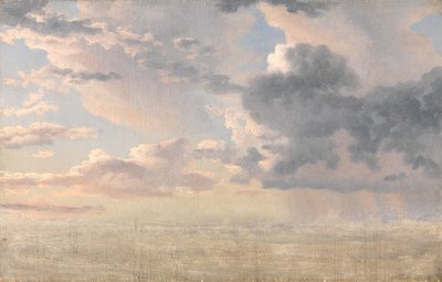 Studie av moln över sundet av Christoffer Wilhelm Eckersberg