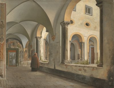 Klostret i Franciskanerklostret Santa Maria i Aracoeli i Rom av Christoffer Wilhelm Eckersberg