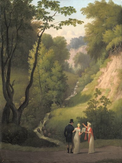 Djävulsklyftan på Liselunds säteri. Ön Møn av Christoffer Wilhelm Eckersberg