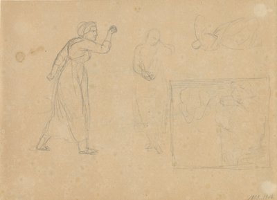 Utkast till en fallen tjejs berättelse, blad 1 av Christoffer Wilhelm Eckersberg