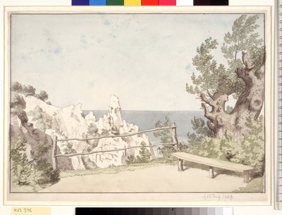 Utsikt från Møns Klint vid Sommerspiret av Christoffer Wilhelm Eckersberg
