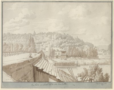 Utsikt från Sevres av den gamla Seinebron med parken i Saint Cloud i bakgrunden av Christoffer Wilhelm Eckersberg