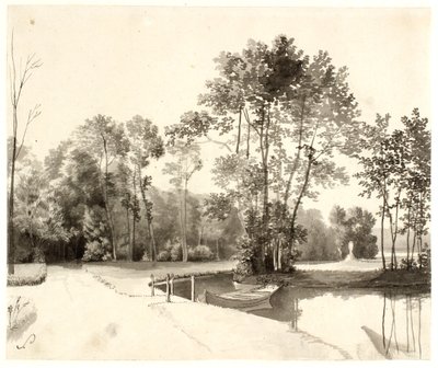 Utsikt över Sanderumgaard Garden av Christoffer Wilhelm Eckersberg