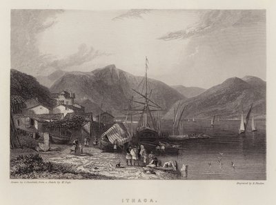 Ithaca (färg litho) av C. (after) Stanfield