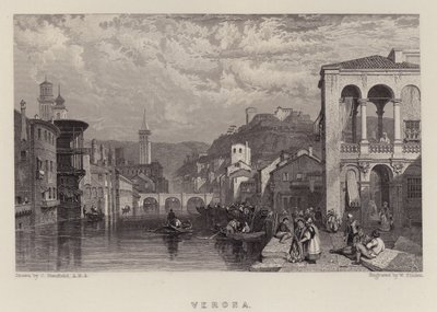 Verona (färg litho) av C. (after) Stanfield