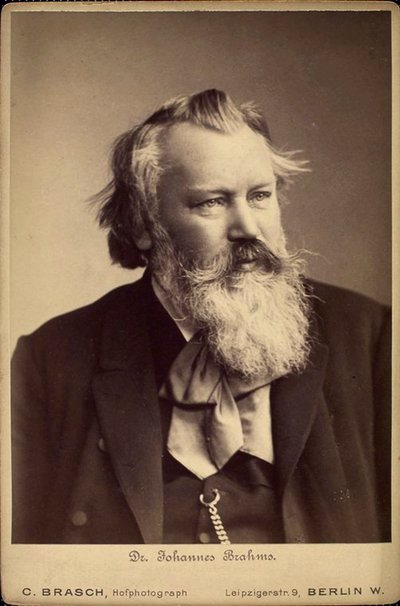 Johannes Brahms, tysk kompositör och pianist, 1889 av C Brasch